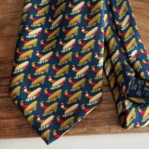 Airplane Aviation Pilot Retro Vintage Silk Tie